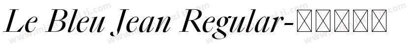 Le Bleu Jean Regular字体转换
